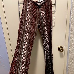 festival patterned flare pants